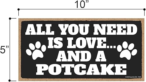 Miniatura 7 de Honey Dew Gifts, All You Need is Love and a Shih Tzu, divertida decoración de madera para el hogar para los amantes de los perros y las mascotas,