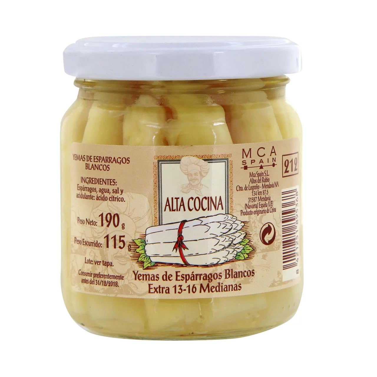 ALTA COCINA Feine Spargelspitzen 13/16 Stück 125 g. 4er Pack