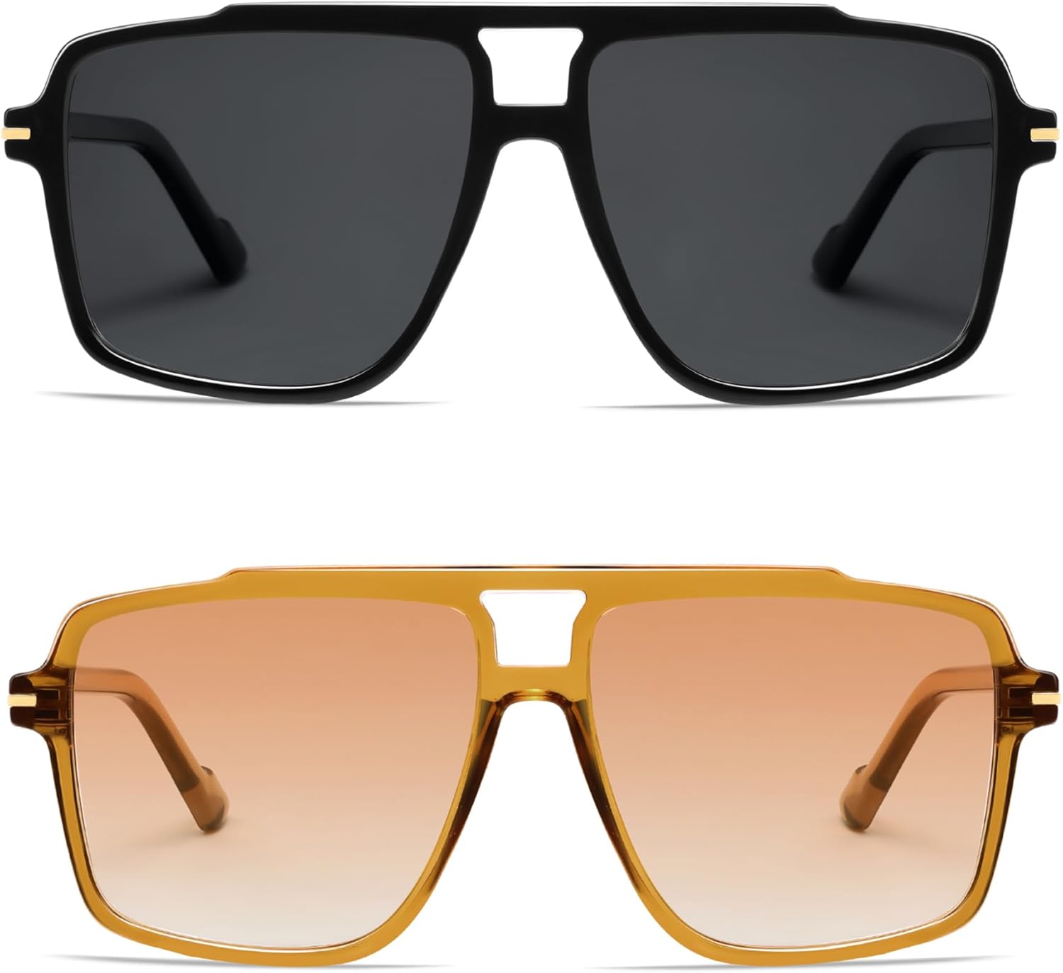 VANLINKER Polarized Trendy Oversized Aviator Sunglasses for Women Men 2025 Retro Shades VL9853