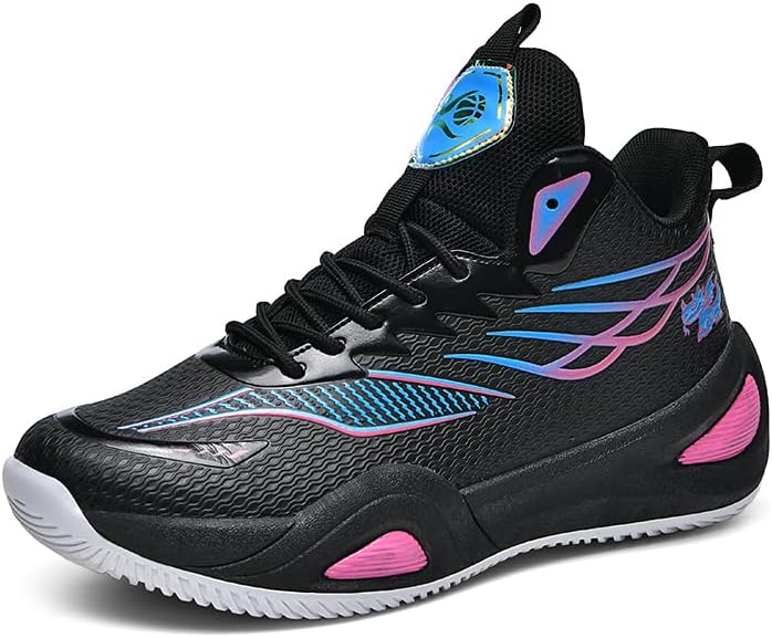 High Top Womens Mens Basketball Shoes Breathable Non Slip Unisex-Adult Outdoor Sneakers Cushioning Workout Shoes for Fitness