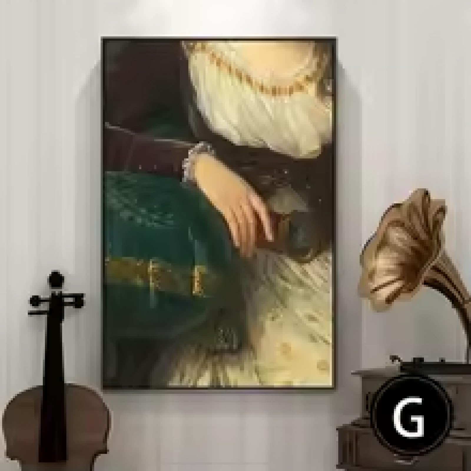KEMEIQI Dipinto su tela per pianoforte classico, spartiti per pianoforte, poster e stampe, artiste nella storia, arte murale, decorazione per soggiorno, 80x160cmx2 senza cornice