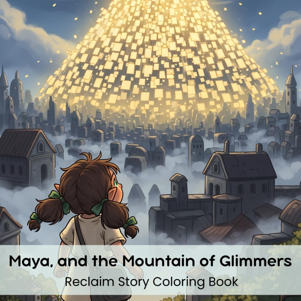 Maya, and the Mountain of Glimmers: Reclaim Story Coloring Book (8.5 x 8.5”)