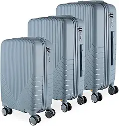 Cj Malas Polipropileno 3 Peças P, M, G Rodas 360 - Canadá (Azul Claro)