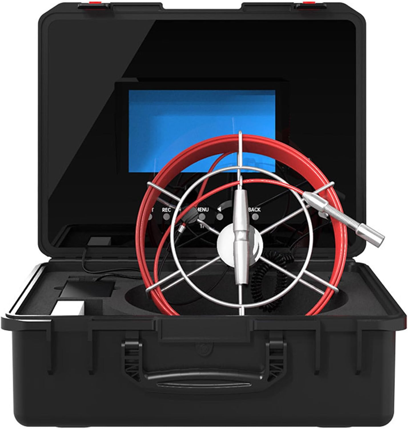 HD Drain Camera with Locator and Detector Set, Pipe Camera, Duct Inspection Camera with 10" Color Screen, Drainage Endoscope with DVR, Industrial Sewer Borescope,ProbeDiameter18MM-30M