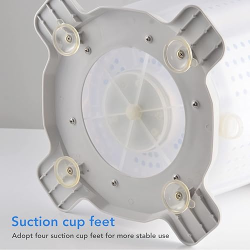 Miniatura 7 de Portátil Compacto Mini Lavadora Manivela Lavadora Manual Lavadora Para Dormitorio Apartamento Camping Nórdico Gris