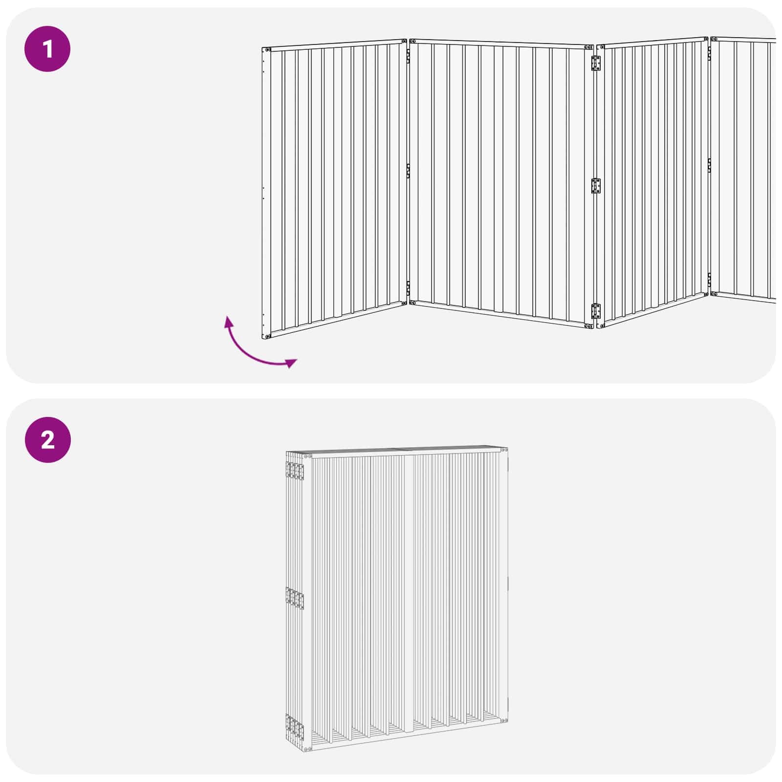 Portería para perros, 8 unidades, acero galvanizado negro, 80 x 100 cm, plegable y portátil, para cachorro y perro, para interior y exterior, protección de seguridad durante el juego y el