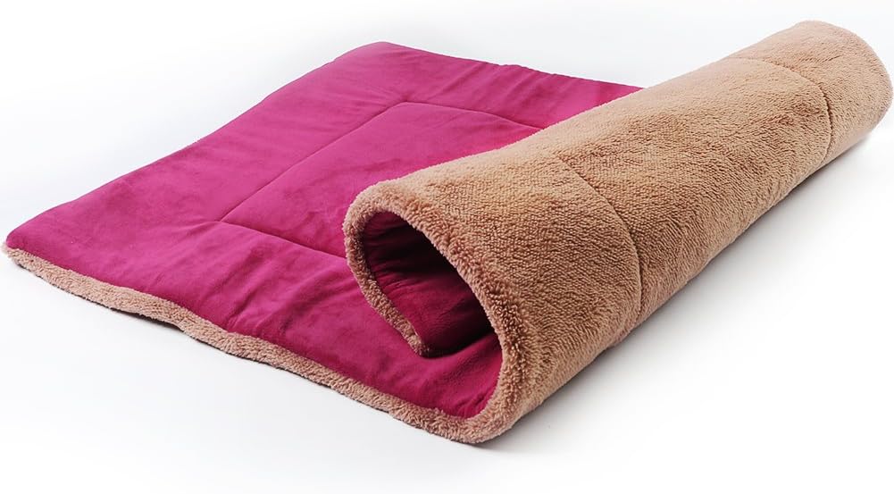 Pet Dog Crate Mat Comfort Padded Cat Bolster Bed(XL,Red) By