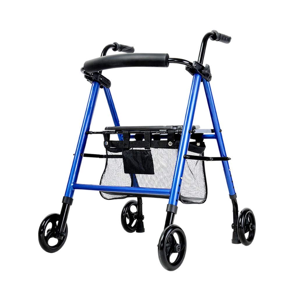 Andador Andadores Andador con Asiento y Ruedas Andador para Personas Mayores Andador Ligero Plegable multifunción de Cuatro Ruedas para Ancianos Interesting