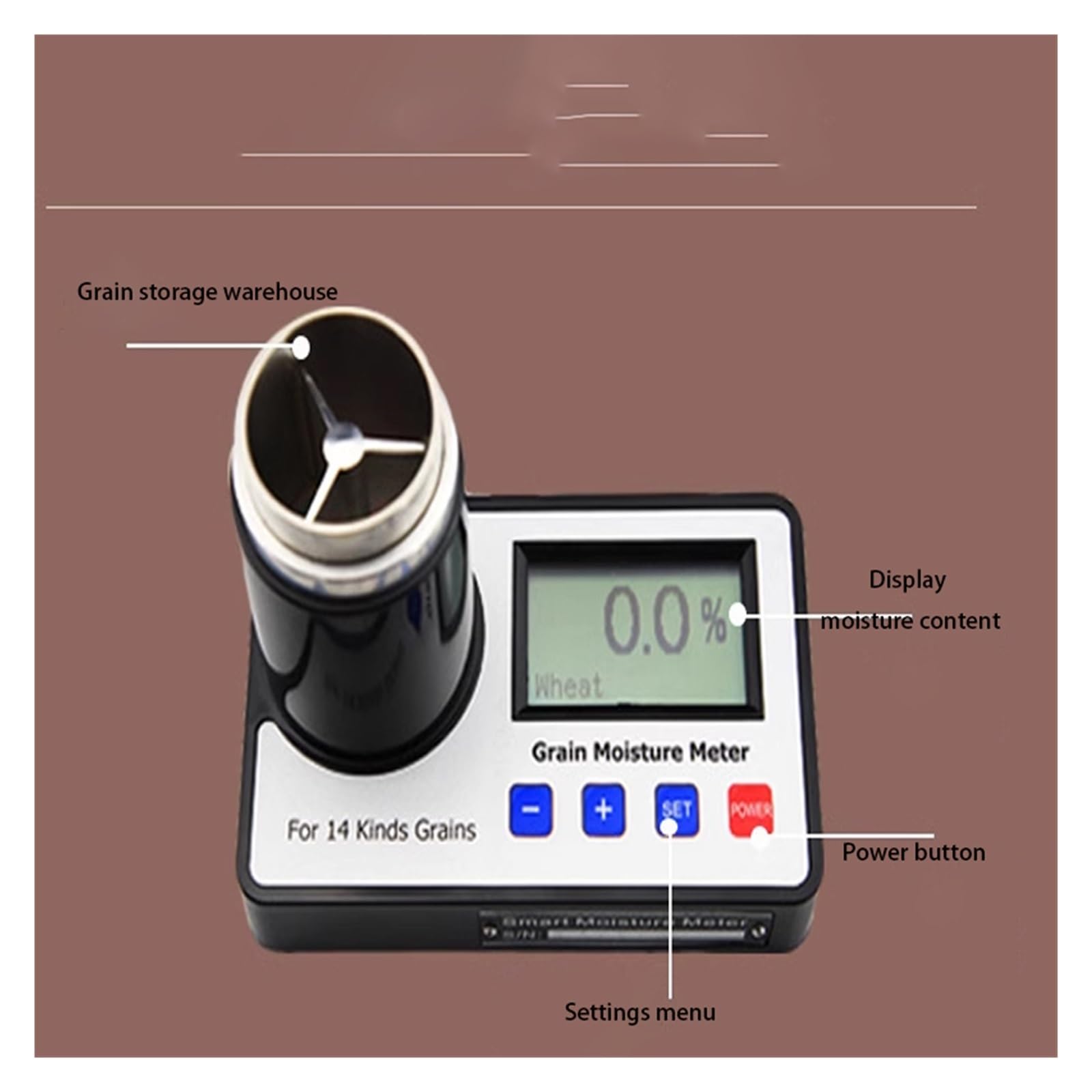 Misuratore di umidità for chicchi caffè GM006 Rilevatore cacao, grano e mais,Test senza danni