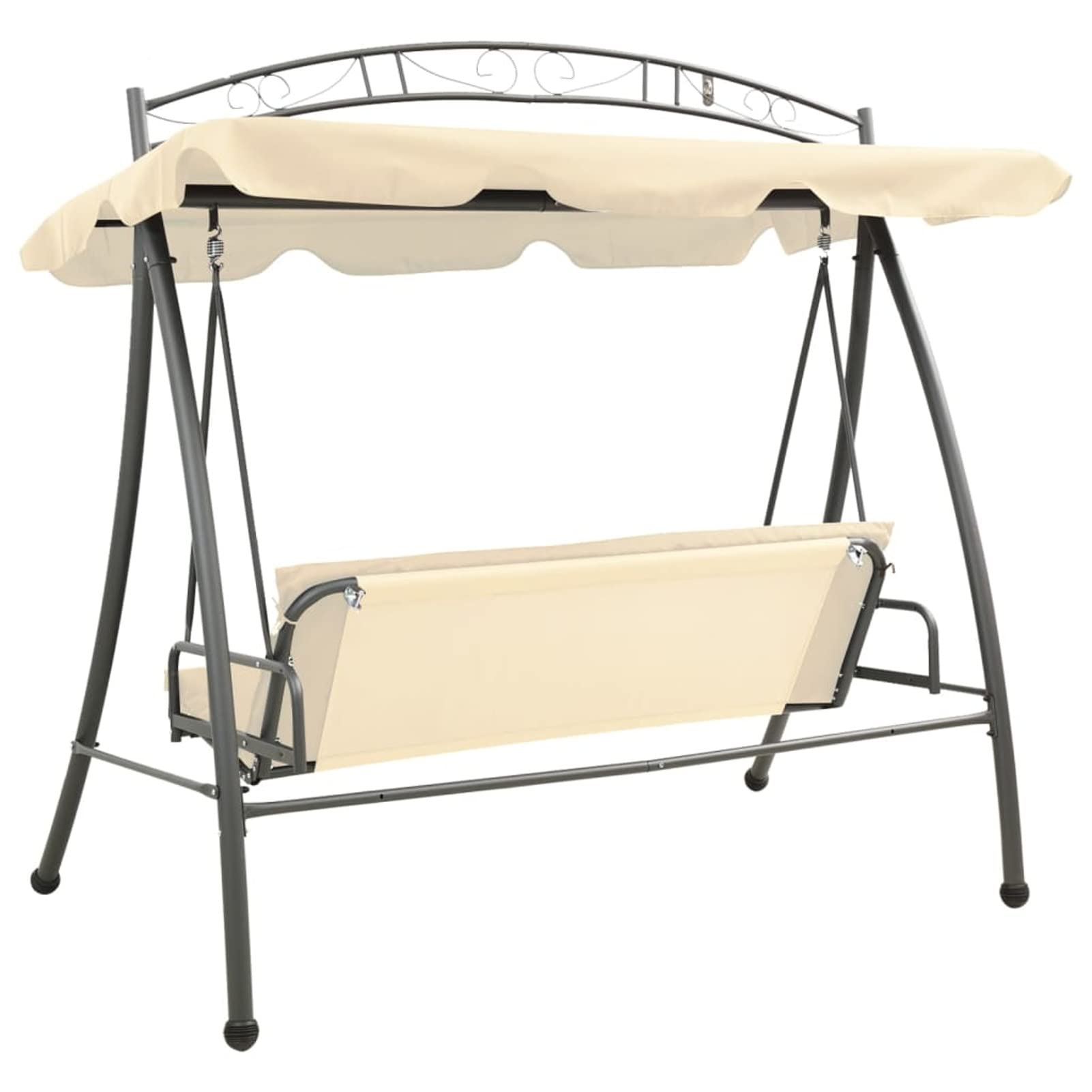 Banco Columpio Convertible de Exterior con Dosel, Columpio Jardin Exterior, Balancin Jardin Exterior, Muebles Jardin Exterior, Balancin Balcon, Blanco Arena