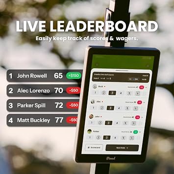 Pinned The Caddie Portable Magnetic Golf GPS Tablet - Touchscreen, Gray