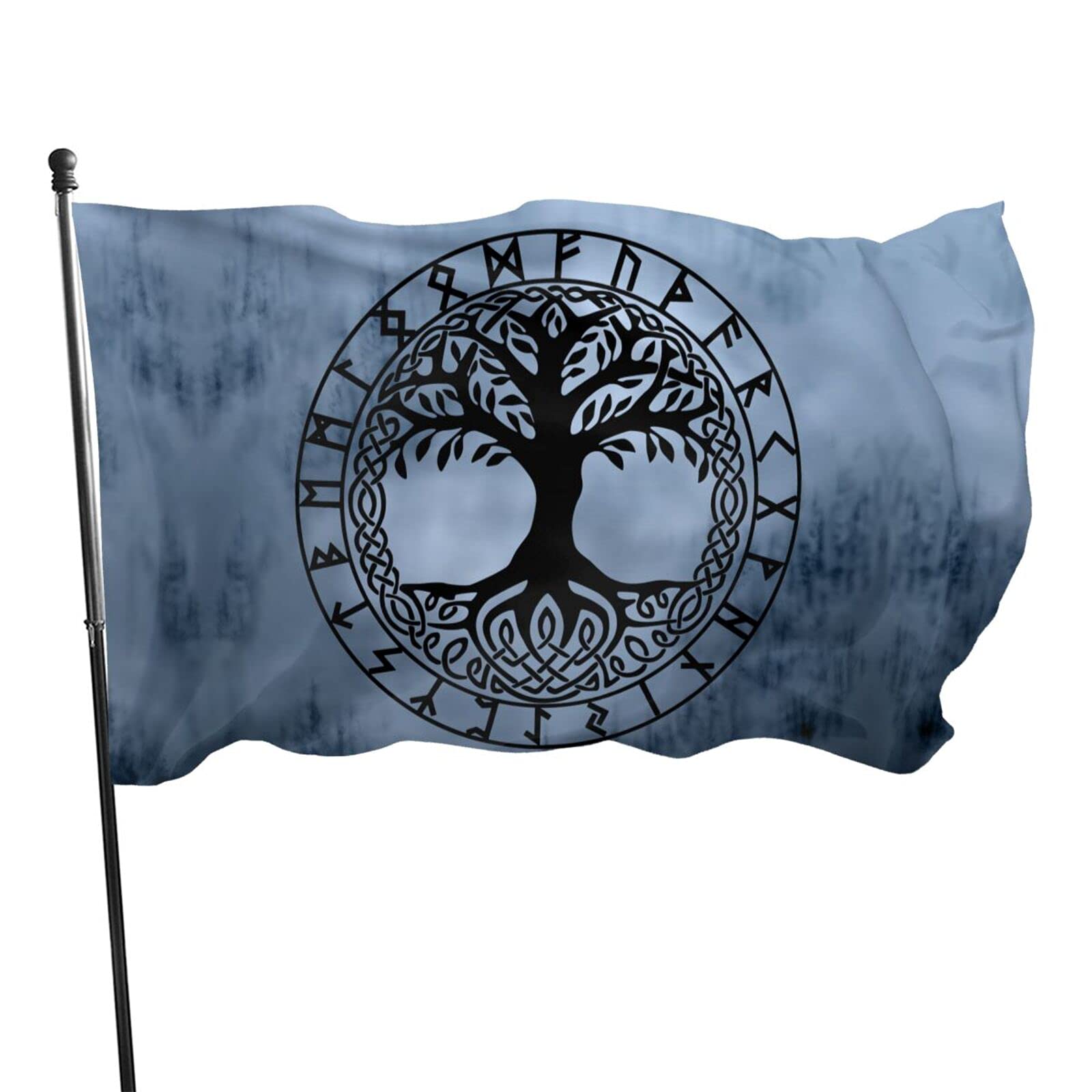Pirate Norse Tree Of Life World Tree Flags For Room College Dorm 3x5 Ft Banner With Grommets Garden Flag Indoor And Outdoor