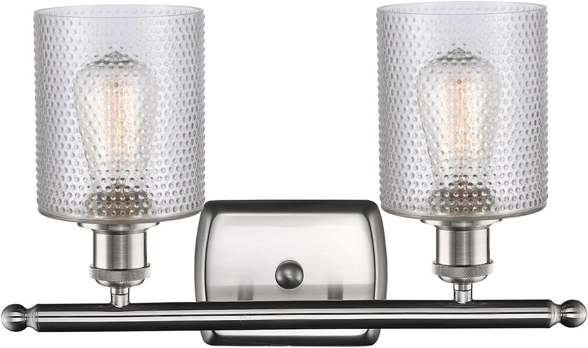 Innovations 516-2W-SN-G112-LED 2 Light Vintage Dimmable LED Bathroom Fixture, Brushed Satin Nickel