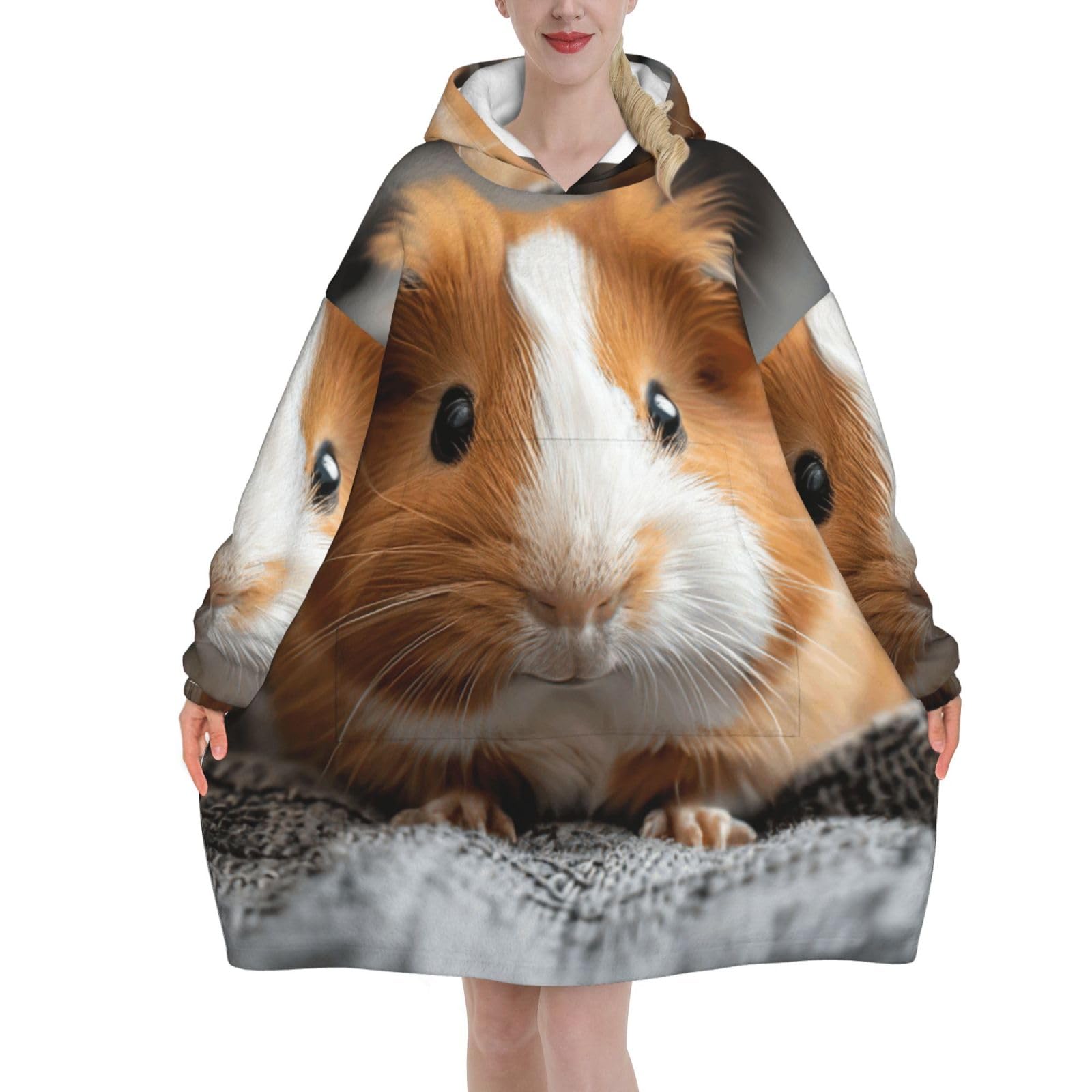 Couverture surdimensionnée cochon d'Inde pour vos soirées cocooning - 8