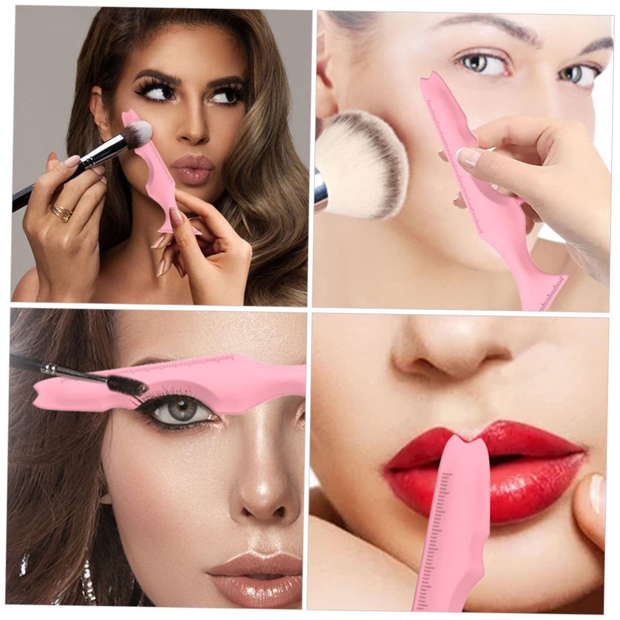 Healeved 9pièces Pochoirs Silicone Réutilisables Pour Eyeliner Outils De Maquillage Pour Débutants Et Application Précise De Maquillage Yeux Sourcils