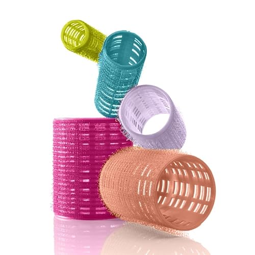 Conair Heatless Curlers- ondulación sin calor durante la noche - Enrolladores de pelo sin calor - Enrolladores para volumen y elevación - Tamaños y colores surtidos - 31 unidades con almacenamiento