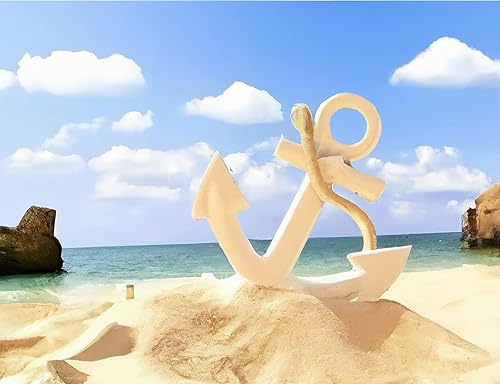 Kaliosy Kits de arte de diamantes 5D para adultos, ancla de playa por números, arte de pintura de diamante, estrella de mar del océano, bricolaje,