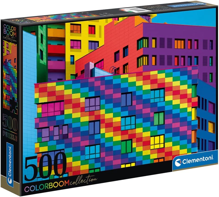 35094, Colour Boom Squares Puzzle for Children and Adults - 500 Pieces, Ages 10 years Plus, Multicoloured