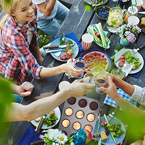 Siken 2Pack Nonstick Madeleine Pan,12-Cups Heavy Duty Scallop Round Baking Pan Cake Mold Black Crabon Steel Cookie Pans(1Spatula,1Brush,1Glove) (12Cupx2, Black) #TOP7