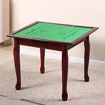 2-in-1 Wooden Mahjong Table Multifunctional Square Card Game Table Removable Board Game Domino Table Party Collectible Game Table Pure Wood Design Desktop Available on Both Sides C