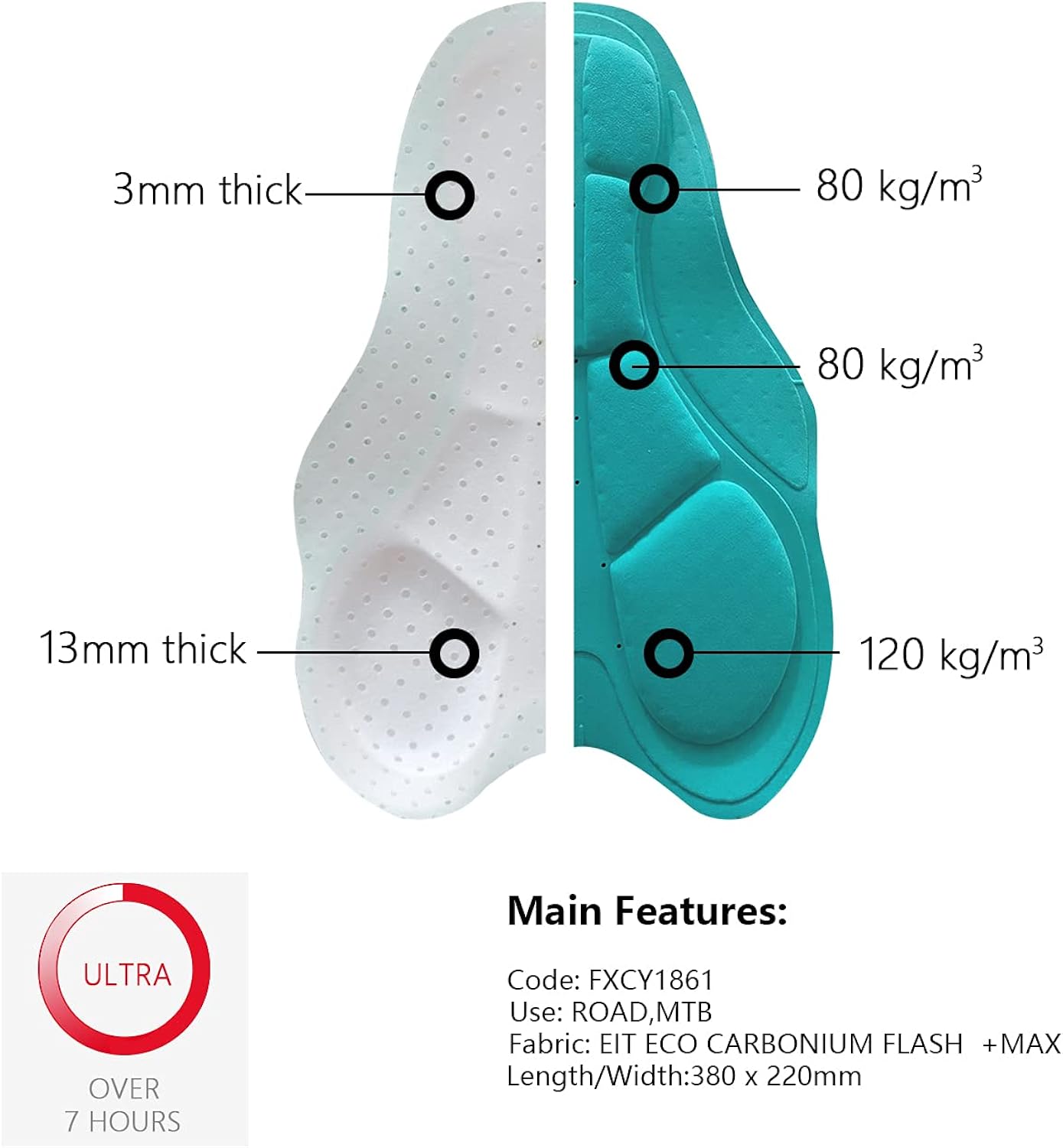 Miniatura 7 de GCRFL Conjunto de camiseta de ciclismo para hombre manga corta y pantalón corto con acolchado 4D conjunto de ropa de ciclismo para hombre