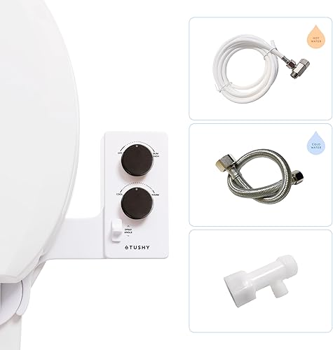 Miniatura 23 de TUSHY Classic 3.0 - Accesorio de bidé para inodoro, pulverizador de agua con autolimpieza no eléctrico, presión de agua ajustable, control de ángulo