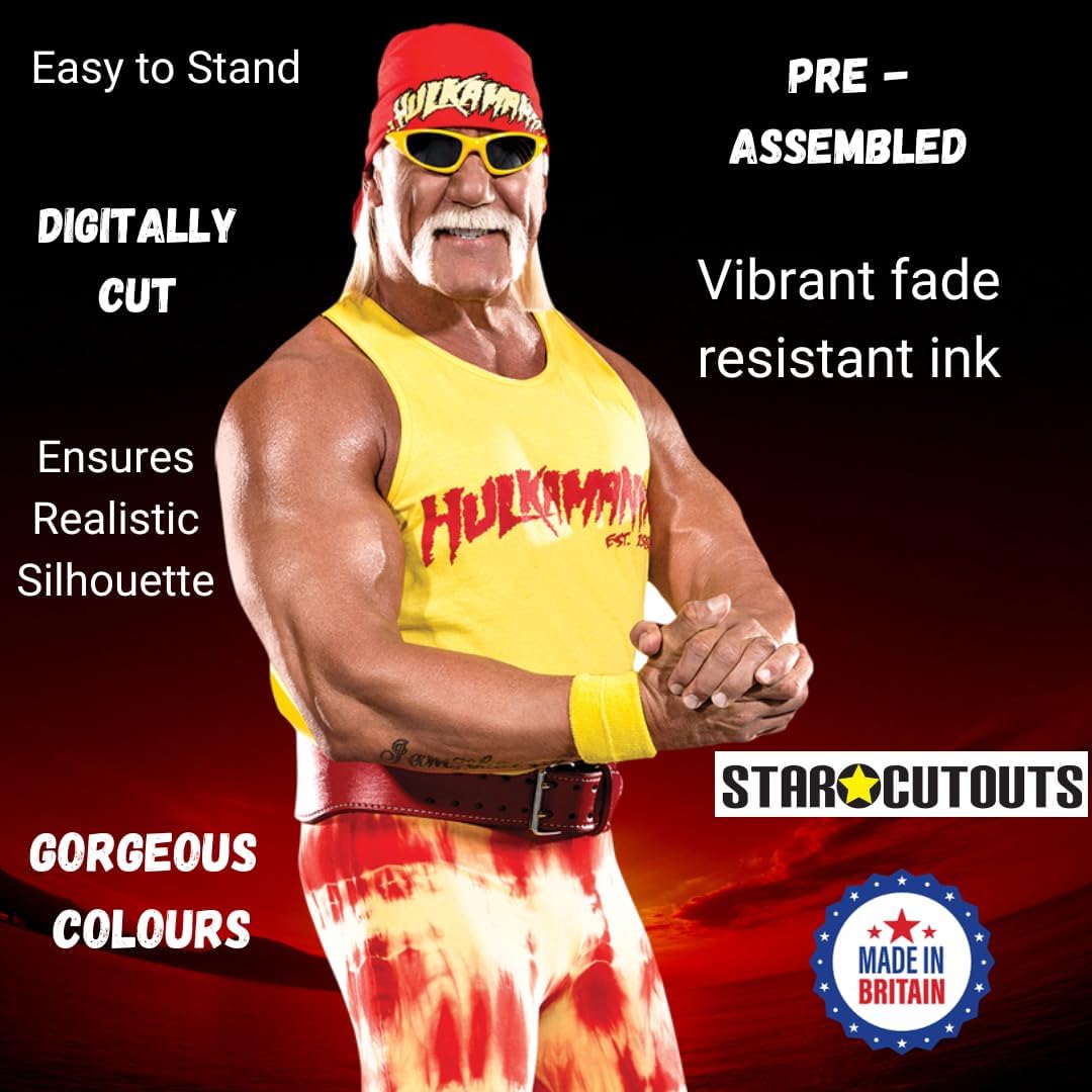 Star Cutouts Ltd SC1668 Hulk Hogan Ultimate Edition WWE Figures Party Decorations Lifesize Cardboard Cutout