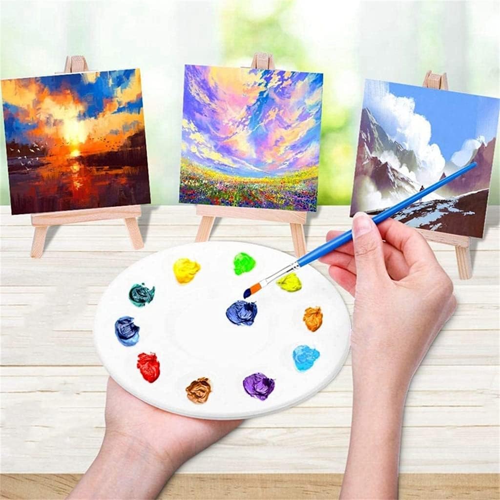 HBJWOV Children's Painting Canvas Easel, 18Pcs Mini Painting Canvas Painting Set Painting Craft Drawing for Children's Painting