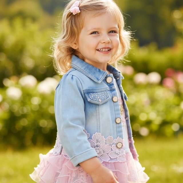 Petite Veste En Jean OshKosh B'gosh Taille 3T Fille - Occasion Très Bon état, Thème Ferme