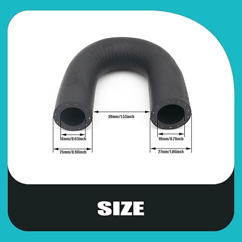 Miniatura 2 de 551699 Manguera de derivación de núcleo de calentador con 2 abrazaderas para motor de la serie LS o LT (extremo de 58 pulgadas y extremo de 34