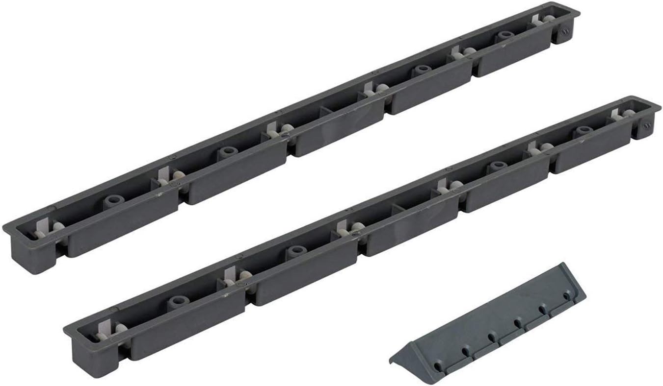 Wudore PPCP Plastic Ceiling Cloth Hanger Accessories Kit with 2 Ceiling Holders, 1 Side Holder and Required Screws (Multi, Grey)