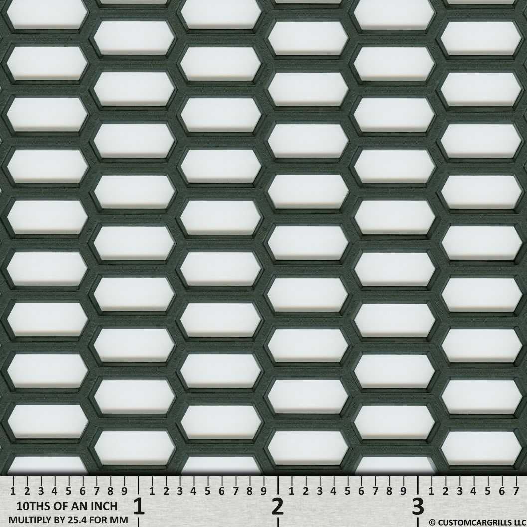 customcargrills 15.5" x 47" ABS Plastic Diamond Grill Mesh Sheet - Black