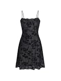 Women&apos;s Mini Dress Floral Spaghetti Strap Mesh Dresses Going Out Festival Concert Outfits Grunge Gothic Clothes