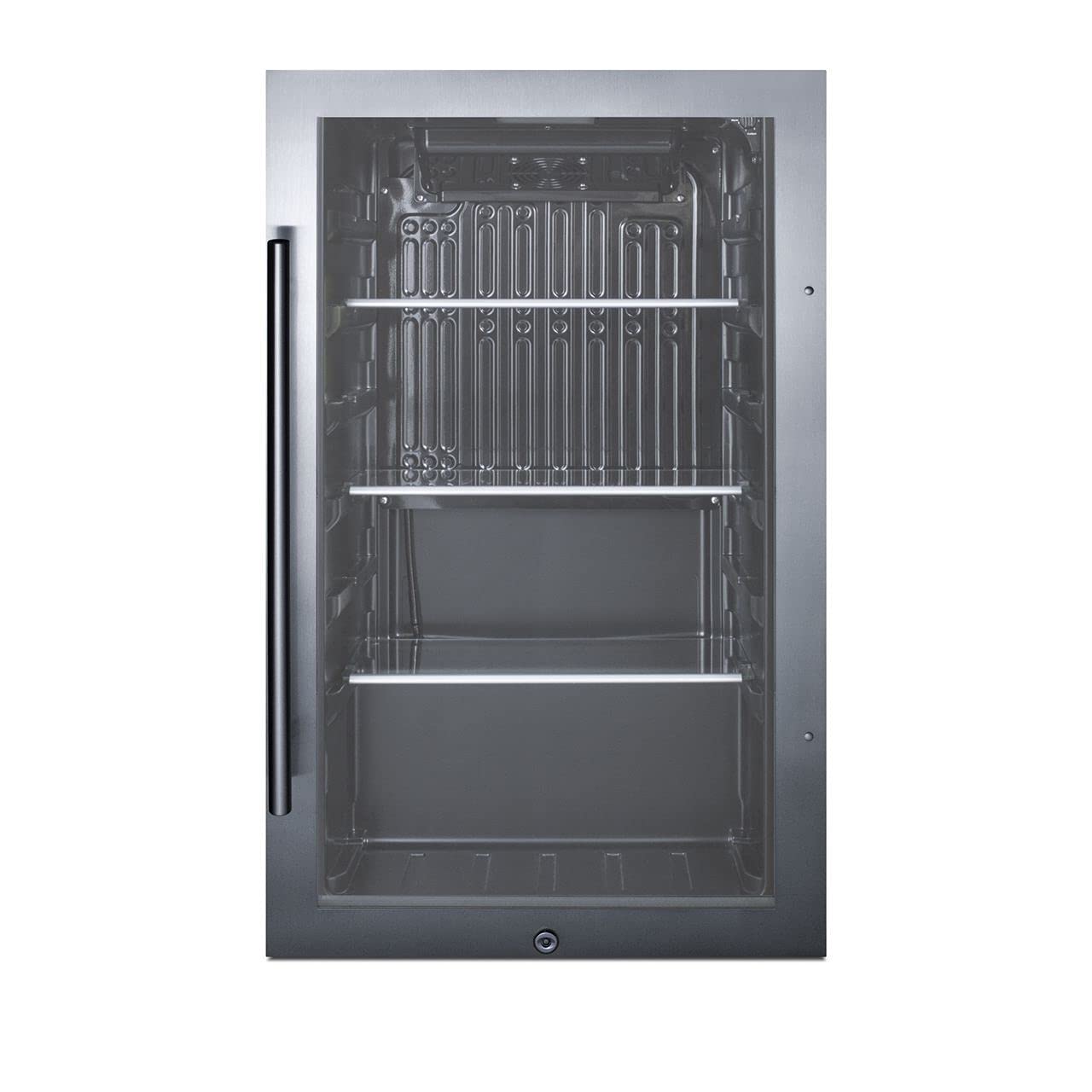 Summit 19” Beverage Center, Indoor Or Outdoor Beverage Cooler, 3.13 Cu.Ft. Capacity, ADA Compliant, 17” Shallow Depth, Stainless Steel & Glass- Spr488bosada on Fridge.com - View 2