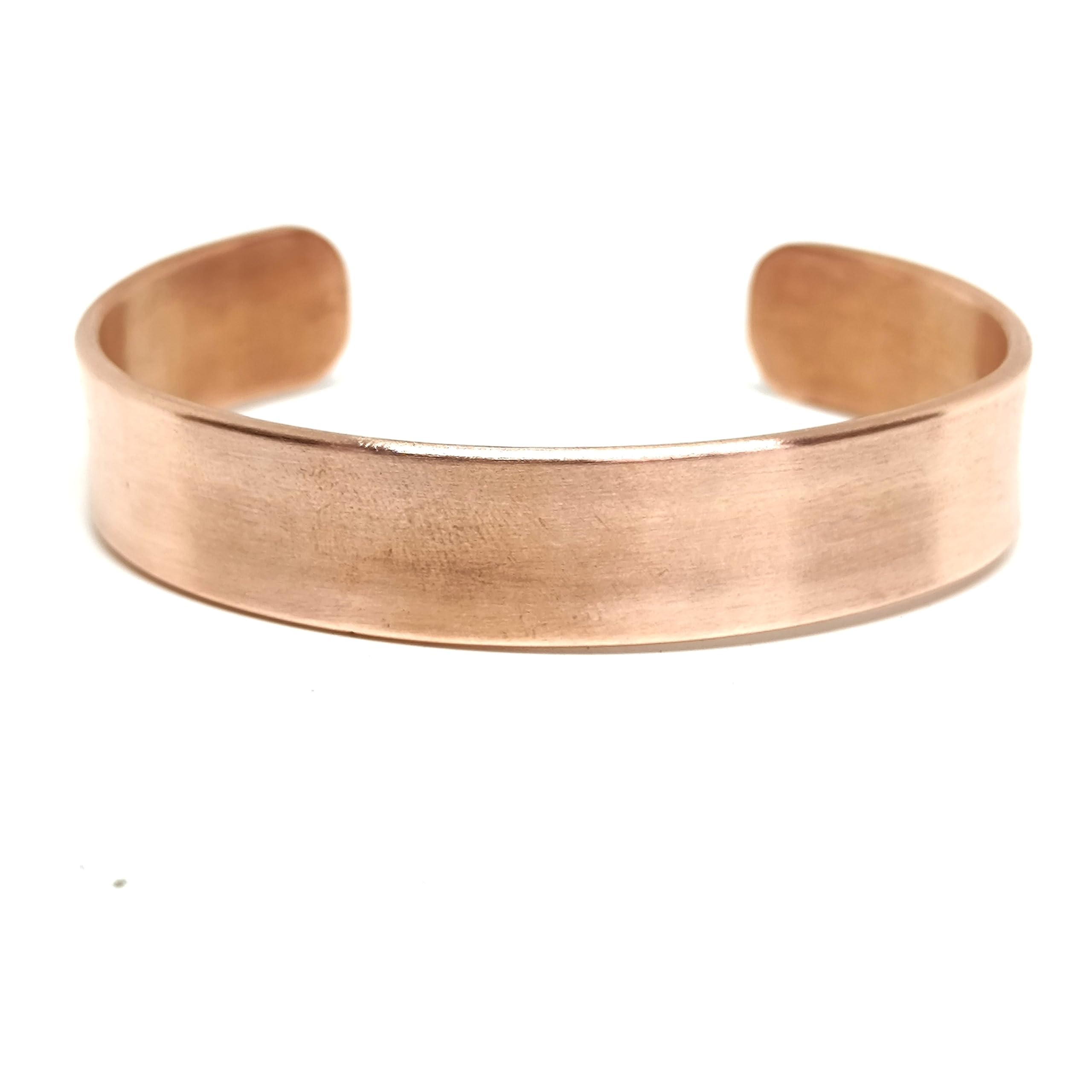 Genérico Pulsera de Cobre Hecha a Mano, 100% Cobre Puro, Joyería para Hombre, Brazalete de 14 mm, Regalo de Septimo Aniversario
