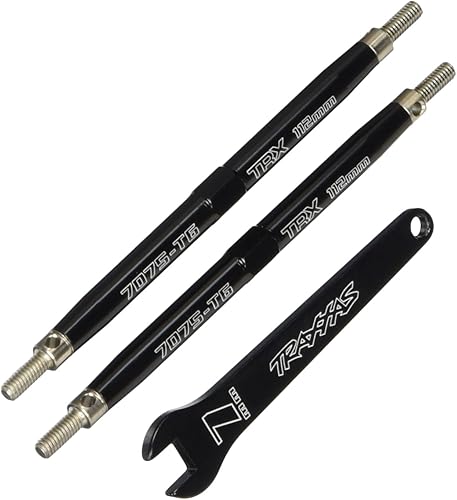 Traxxas 5141A Maxx - Dederos delanteros de aluminio, color negro, 4.409 in, juego de 2