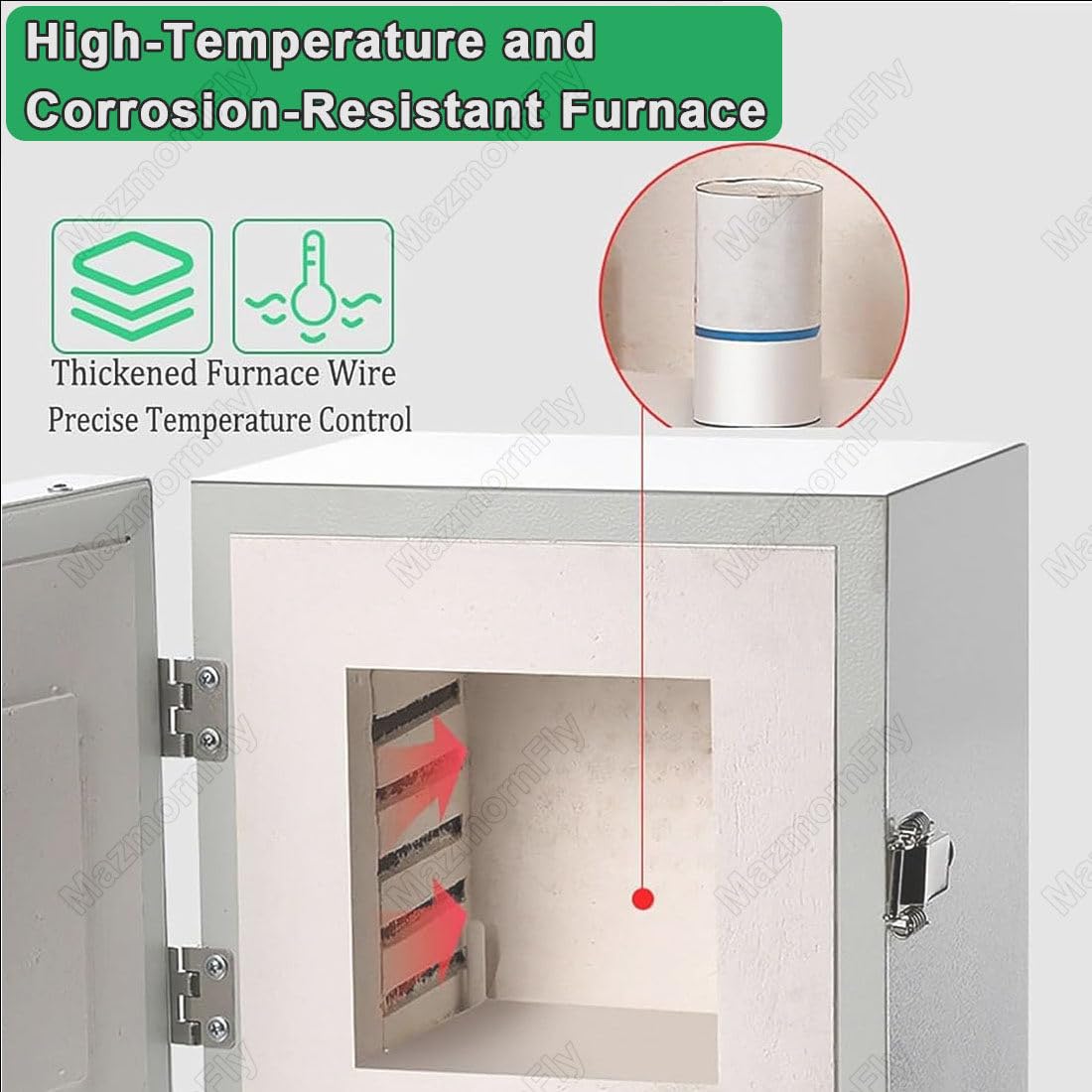 Forno a Muffola Elettrico 2000 W per Fusione Dei Metalli, Forno Laboratorio Ad Alta Temperatura 1150 ℃, Forno a Muffola Chiuso, Forno Elettrico Industriale per Fusione Di Gioielli E Metalli