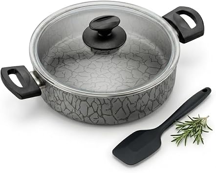 Papilla 24 cm Karn yar k Tenceresi -   ve D  Karemel ve G m  Renk Magma Desenli Cam Kapakl  S  Tencere G M
