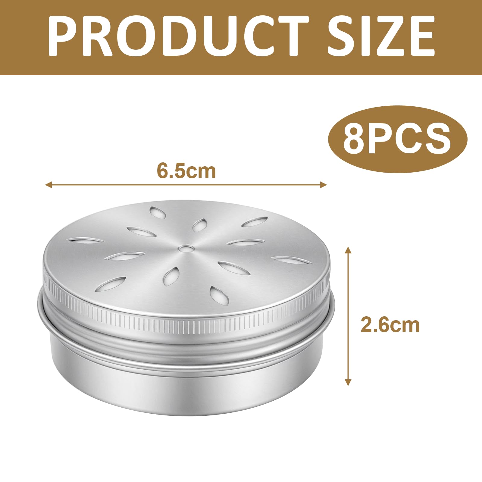 Conteneur pour Parfum pour Chiens, 60 ML Boîtes en Aluminium pour Parfum pour Chiens avec Aération, Accessoires pour Le Dressage des Chiens Renifleurs, Travail Olfactif, 8 Pièces