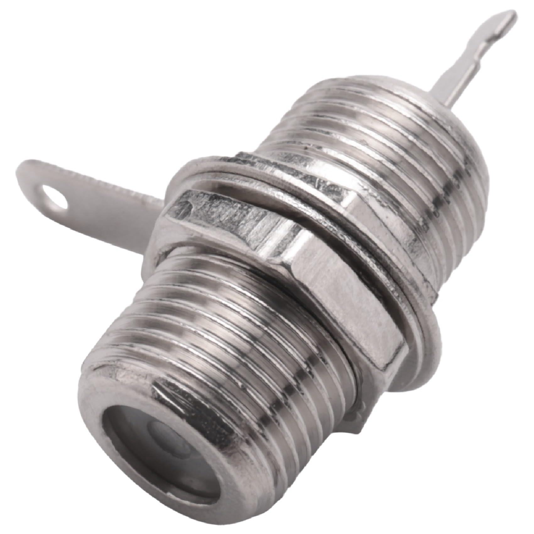5pzs Adaptador de Conector de Soldadura Clavija Hembra Enchufe montado Panel de Tipo F