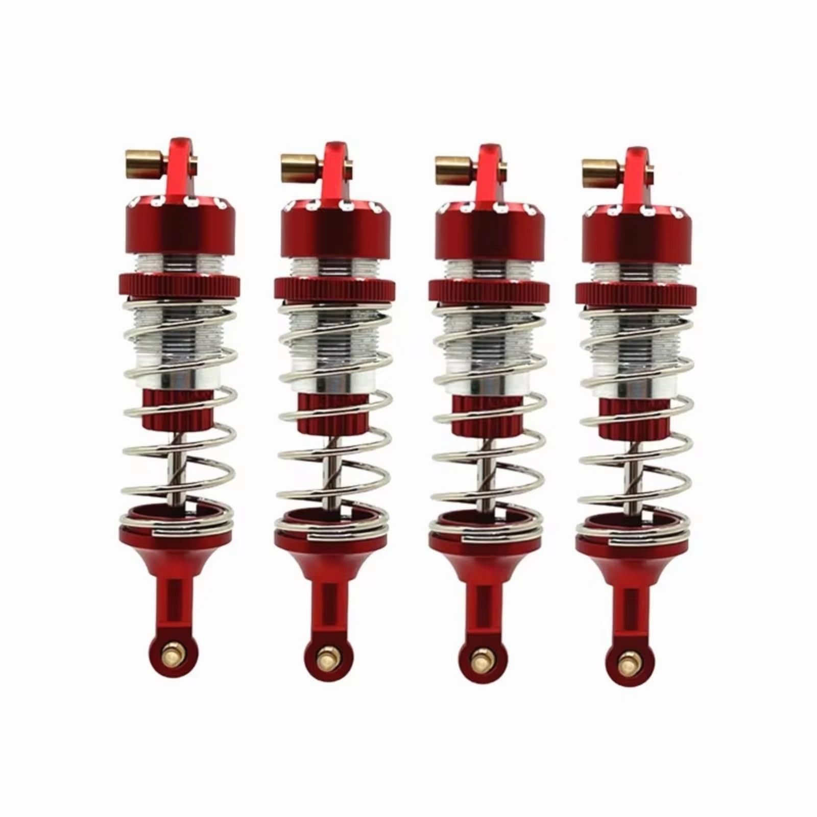 Amortiguador Ajustable RC Compatible con MJX para Rally 1/7 RC Coche Mejora Modificación Reemplazo Accesorios Piezas Metal Llenado De Aceite Amortiguador(Red)