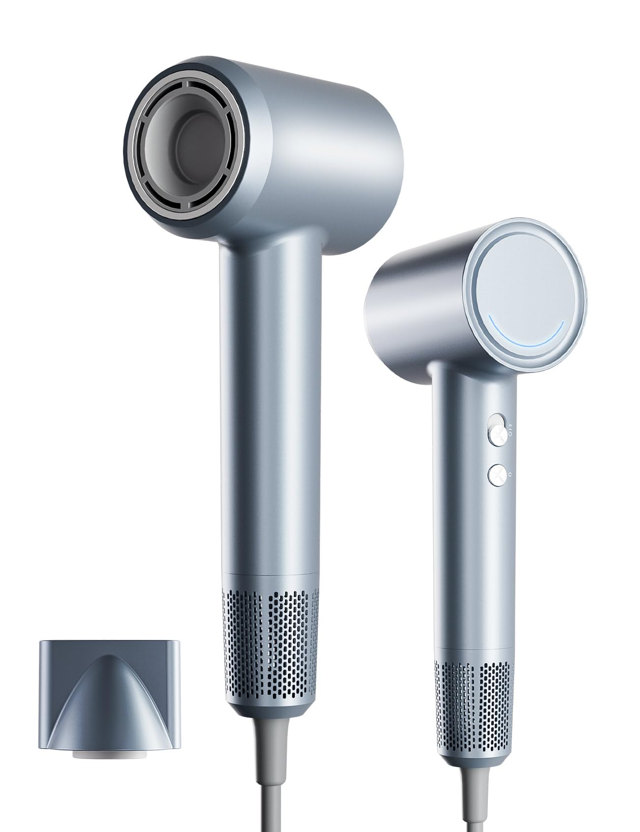 CARER SPARK Asciugacapelli Ionico– 110.000 giri/min High-Speed, 200 Milioni di Ioni Negativi,Asciugatura Rapida 2 Minuti,60dB Silenzioso,350g Ultraleggero,3 Temperature LED,Phon da Viaggio Donna Uomo