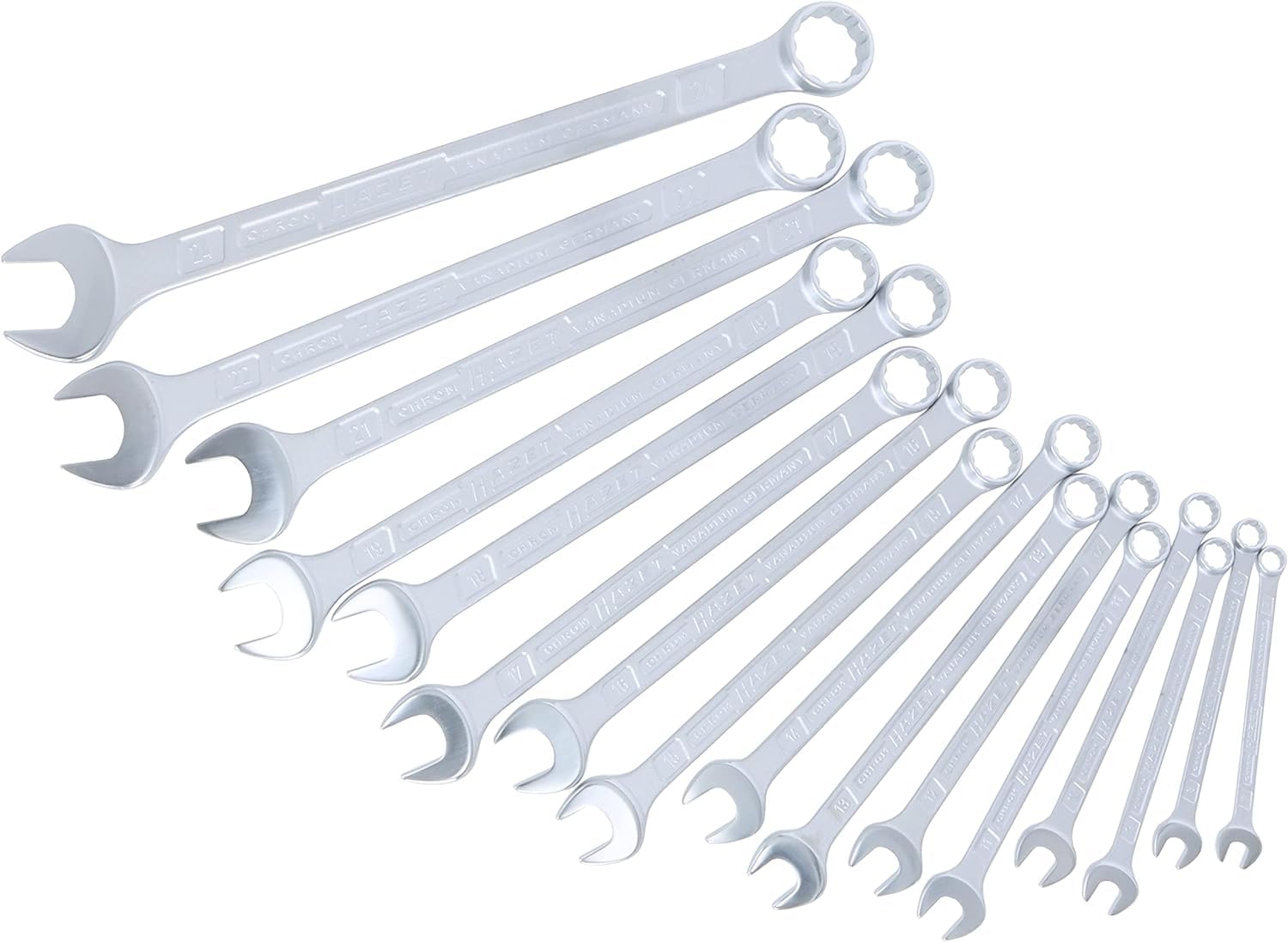 Hazet Ring-Maulschlüssel-Satz 600SPC/16, Schlanke Köpfe, Schlanke Köpfe