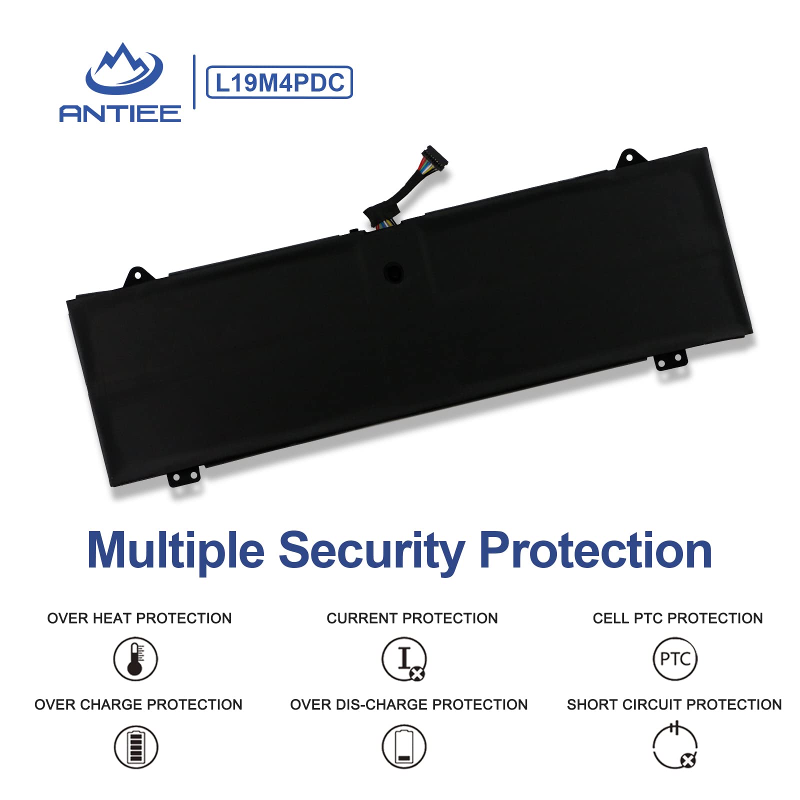 ANTIEE 71Wh L19M4PDC L19C4PDC Laptop Akku für Le-novo Yoga 7i 2020 2021 2022 7-14ITL5 7-15ITL5 7-14ACN6 7-14ARB7 2-in-1 Series Battery L19L4PDC 5B10Z26482 5B10Z26485 5B10Z26479 15.36V