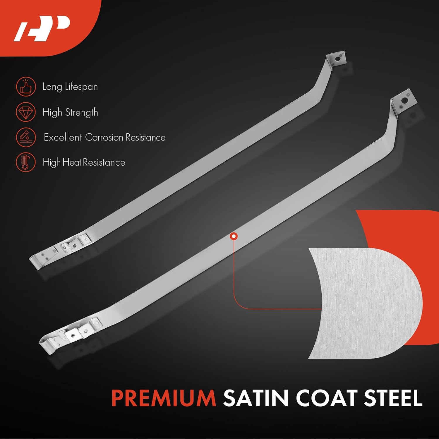 A-Premium 2Pcs Fuel Tank Straps, Rustproof & Stable Fixation | Fits Toyota Corolla 1988 1989 1990 1991 1992, Sedan Wagon, FWD, Replace# 7760201020, 7760112100