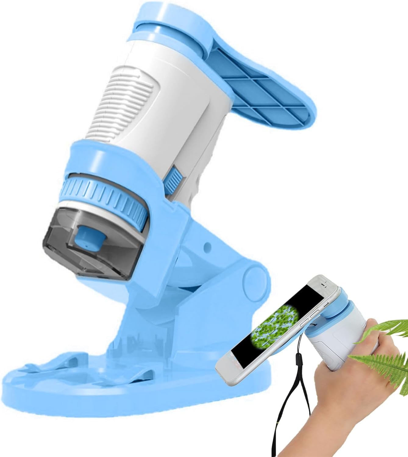 Istara Pocket Handheld Microscope for Children, 60x-160X Kid Portable Mini Science Educational Microscope Toy Kit with LED Light, Phone Holder and Stand Istara Pocket Handheld Microscope for Children, 60x-160X Kid Portable Mini Science Educational Microscope Toy Kit with LED Light, Phone Holder and Stand