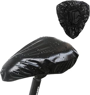 1 Funda Impermeable para Sillín de Bicicleta de PVC Moldeado en una Pieza con Cordon Elástico, Protección sin Costuras para Mayor Durabilidad, Ajuste Universal para la Mayoría de Sillines