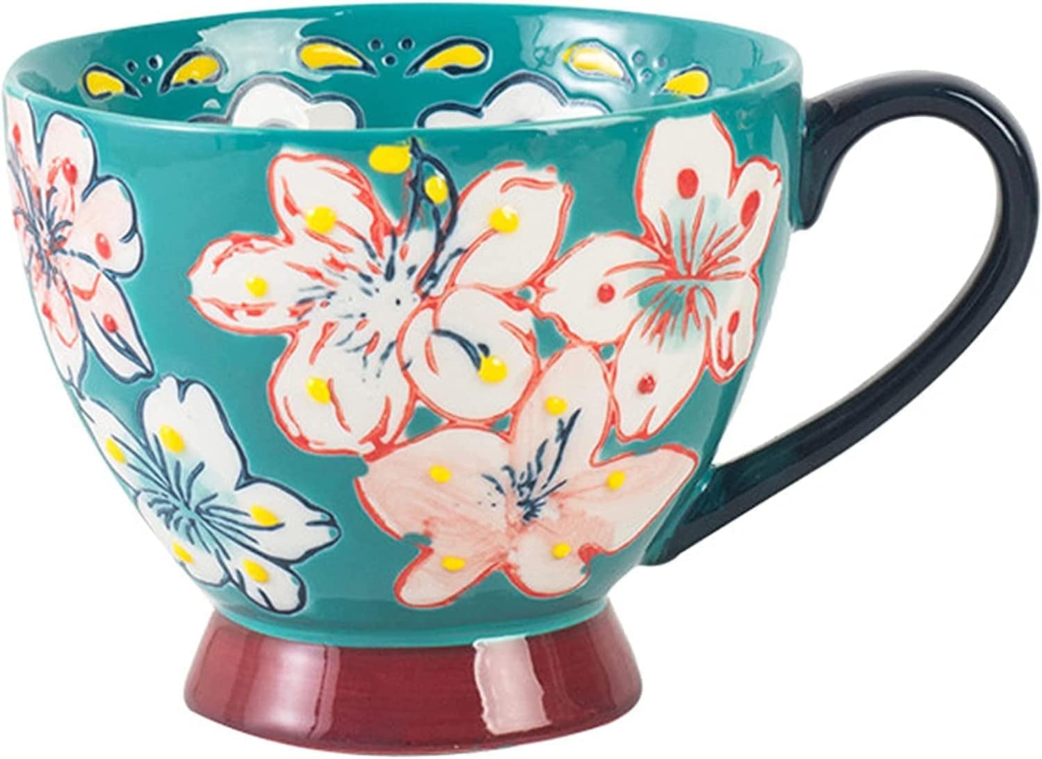 Gigantyczne kubki śniadaniowe, salaterka, ceramiczny kubek do zupy, ceramiczny kubek do kawy Premium Kubki Kubek do herbaty, Zestaw 1/4 Ceramiczny kubek do kawy i herbaty, 15 uncji Duży zestaw do herb