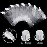 Vista 7 de Meanplan 100 Piezas Bolsas de Plástico a Granel Bolsas Exprimibles Reutilizables Bolsas de Jugo de Plástico Transparente a Prueba de Fugas