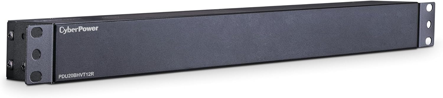 CyberPower PDU20BHVT12R Basic PDU, 208-230V, 20A (Derated to 16A), 12 Outlets, 1U Rackmount